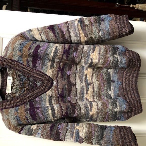 Men's Sweater designed by Kaffe Fassett. - Picture 1 of 4